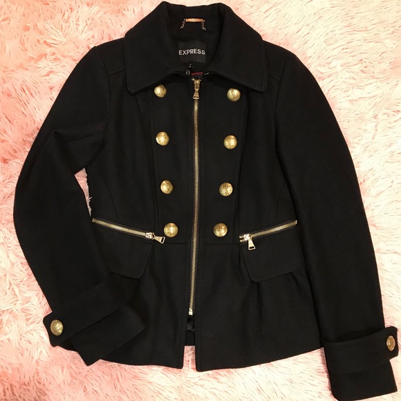 Express Military Peplum Jacket - Picture 2 of 5